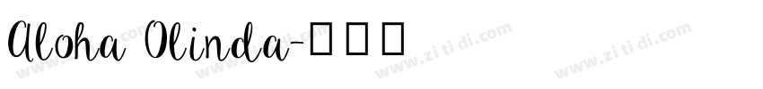 Aloha Olinda字体转换